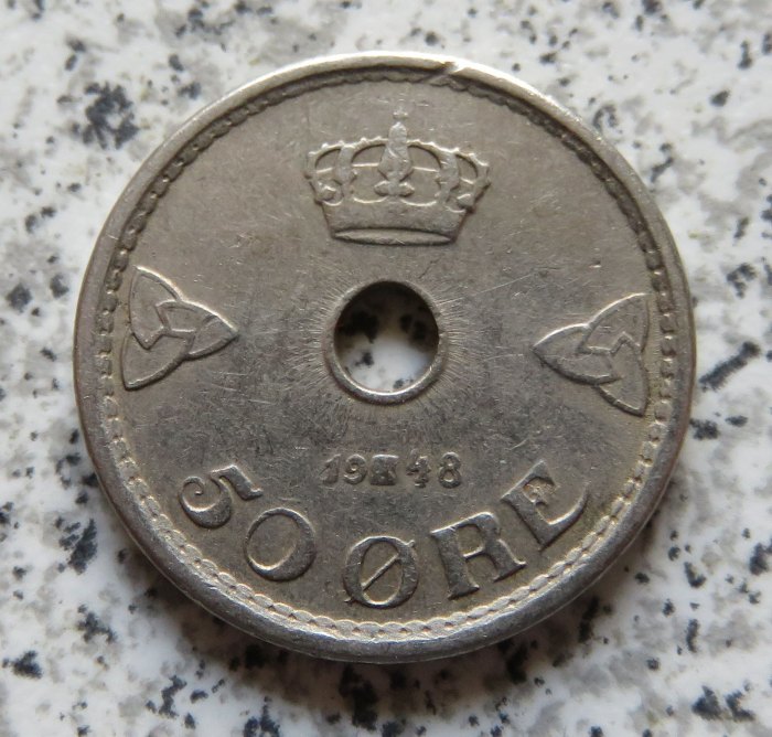  Norwegen 50 Öre 1948   