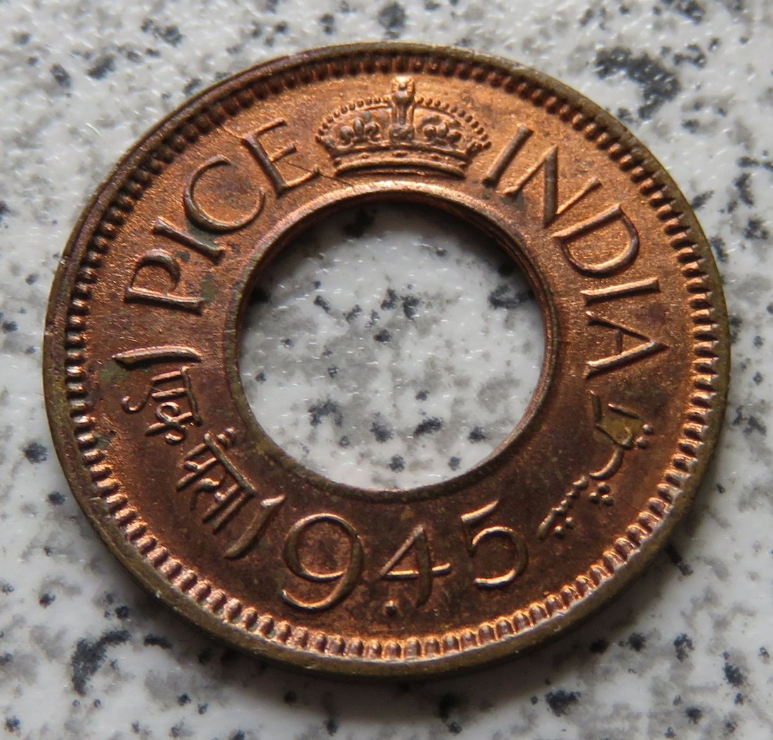  British Indien 1 Pice 1945   