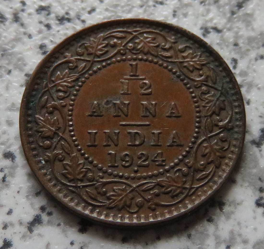  British Indien 1/12 Anna 1924   