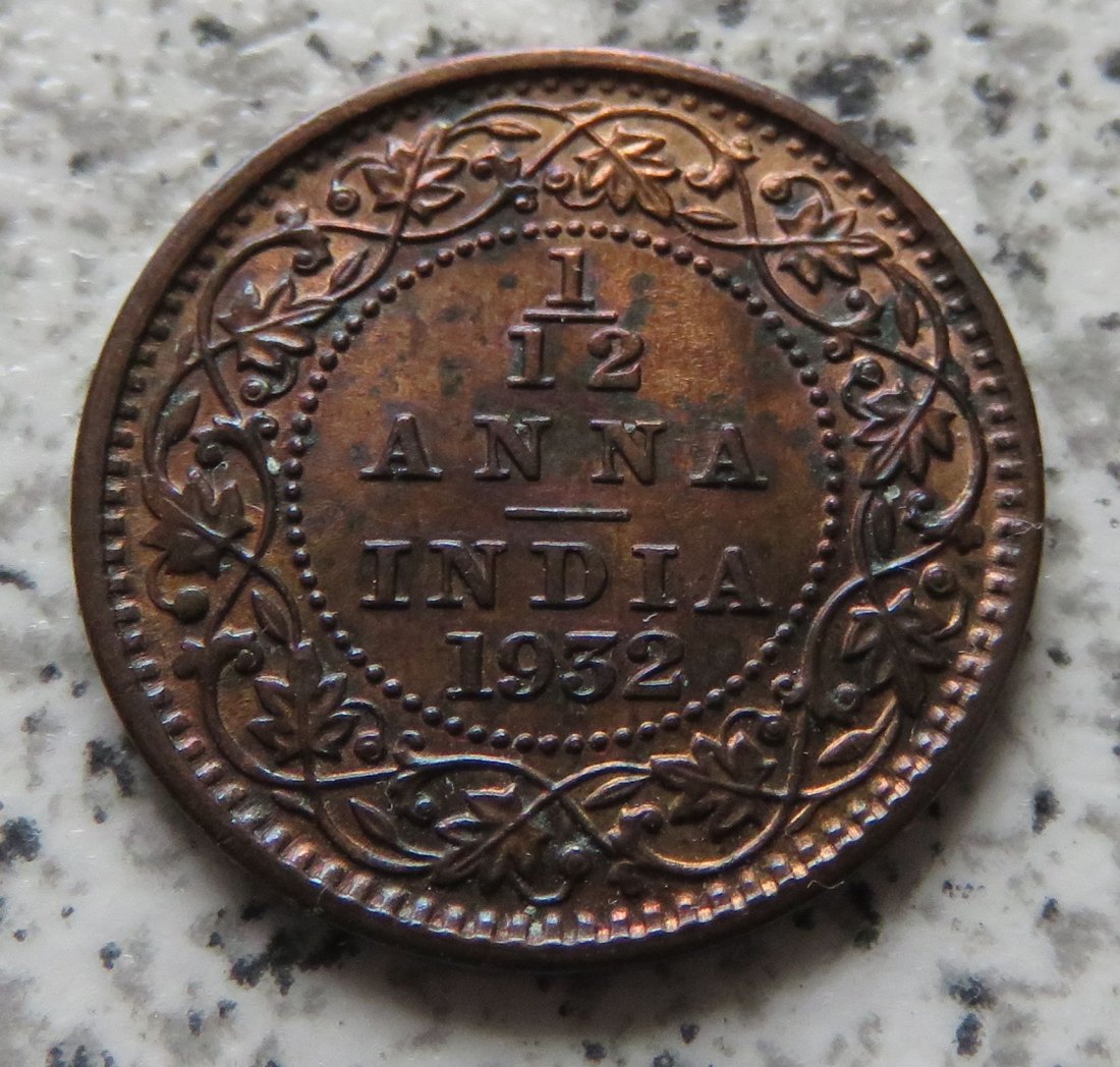  British Indien 1/12 Anna 1932   