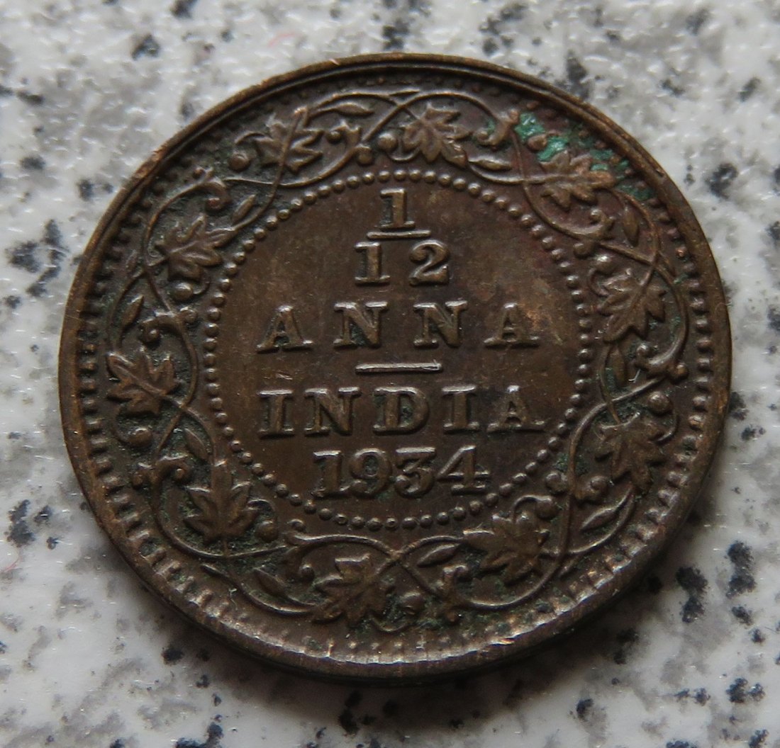  British Indien 1/12 Anna 1934   