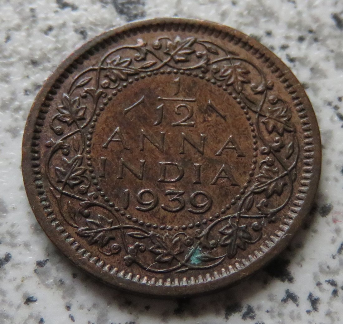  British Indien 1/12 Anna 1939   