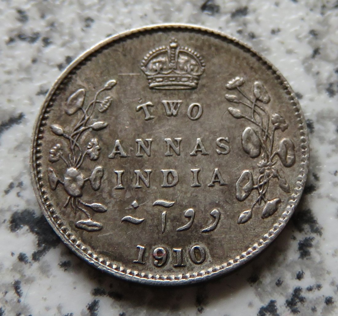 British Indien 2 Annas 1910   
