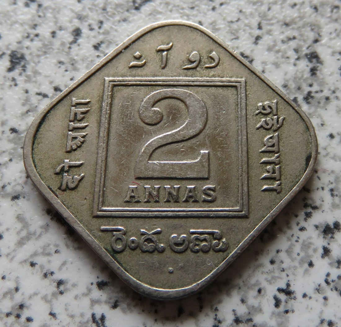  British Indien 2 Annas 1923   