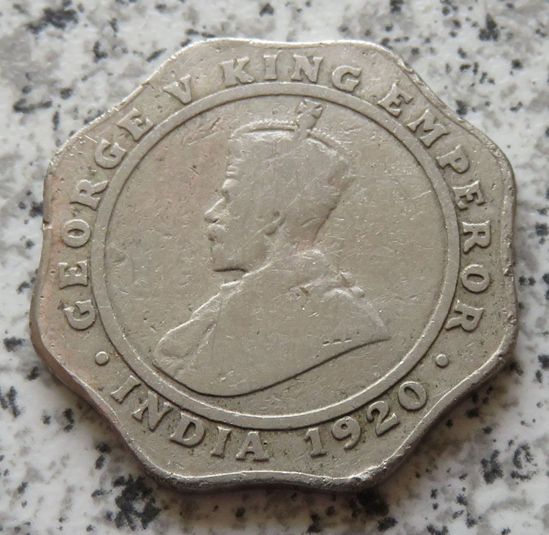  British Indien 4 Annas 1920   