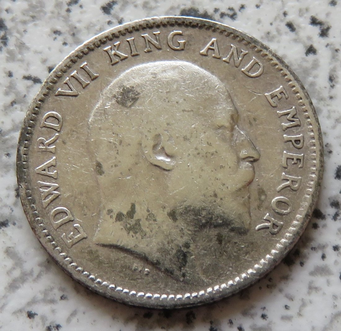  British Indien Quarter Rupee 1908 / British Indien 1/4 Rupee 1908   