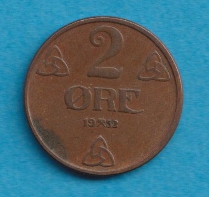 Norwegen 2 Öre 1952
