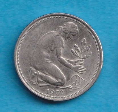  Deutschland 50 Pfennig 1972 D   