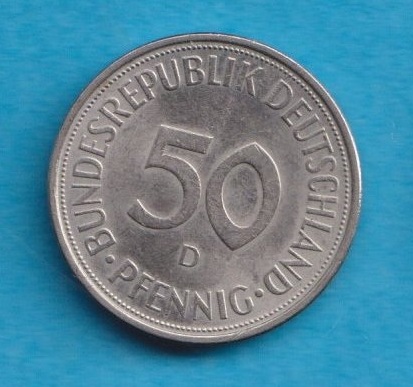  Deutschland 50 Pfennig 1972 D   