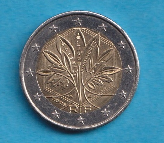 Frankreich 2 Euro 2023 Stilisierter Baum neues Motiv