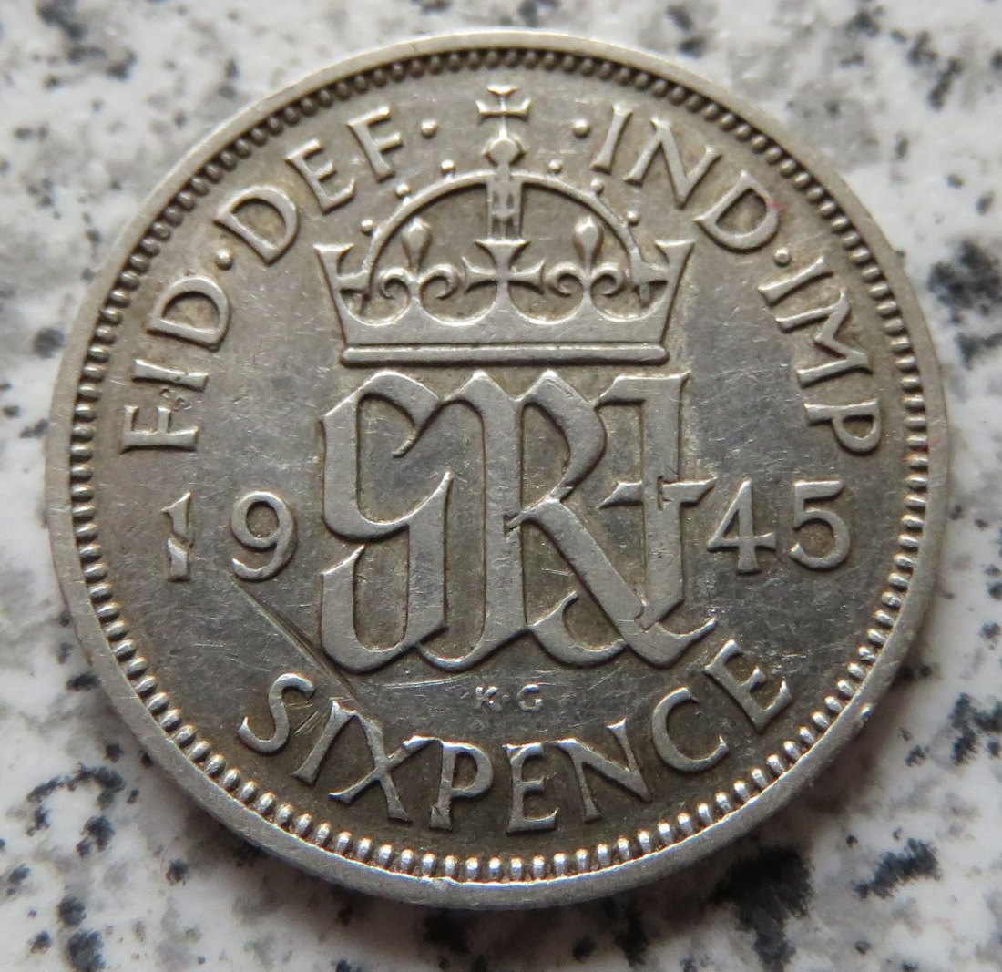  Großbritannien 6 Pence 1945   