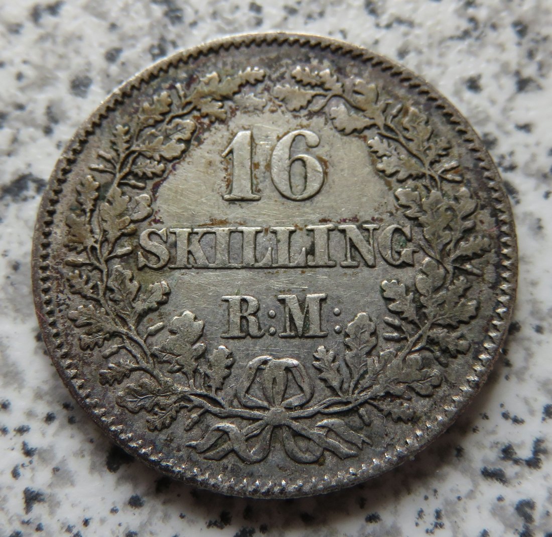  Dänemark 16 Skilling 1857   