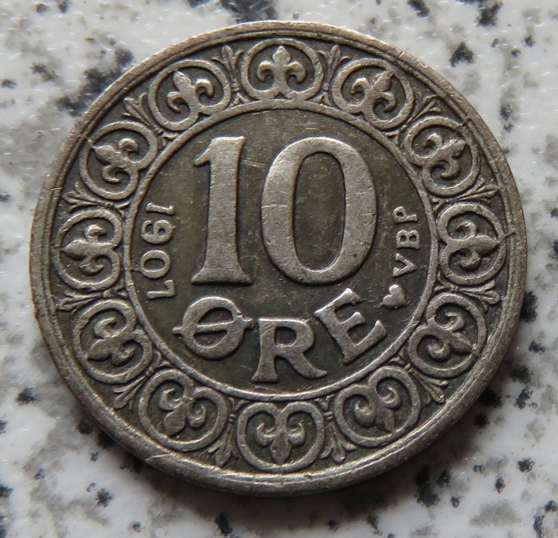  Dänemark 10 Öre 1907   