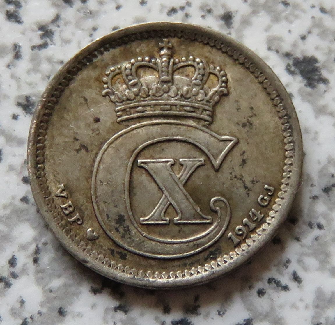  Dänemark 10 Öre 1914   