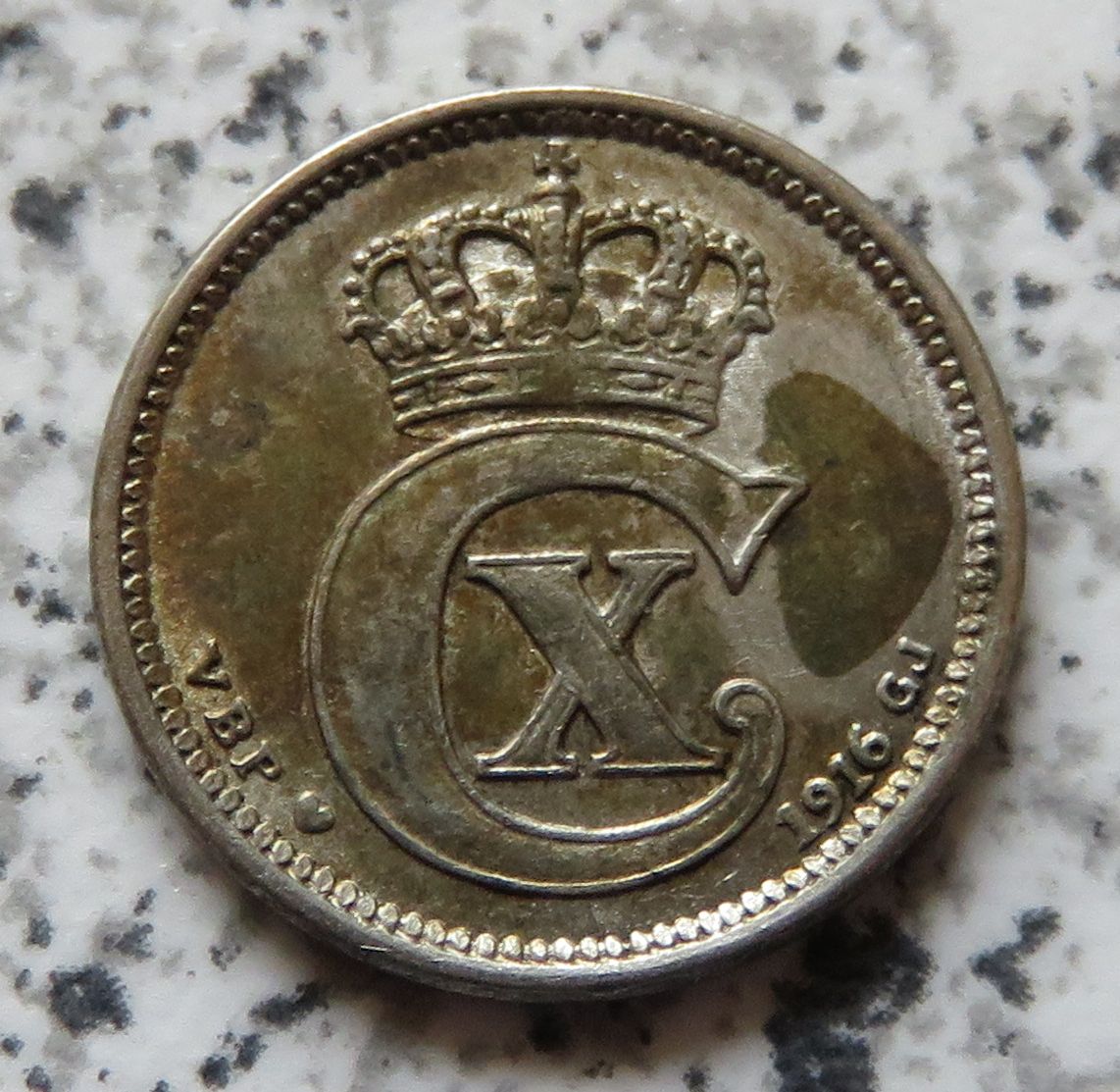  Dänemark 10 Öre 1916   