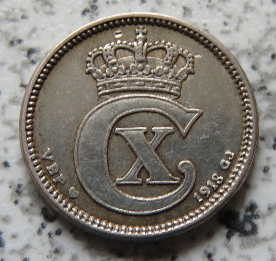  Dänemark 10 Öre 1918   