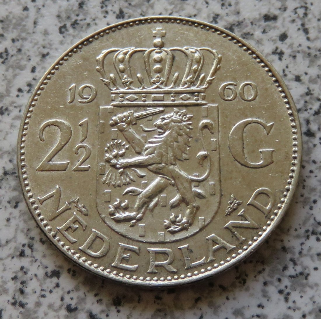  Niederlande 2,5 Gulden 1960 - Niederlande 2 1/2 Gulden 1960   