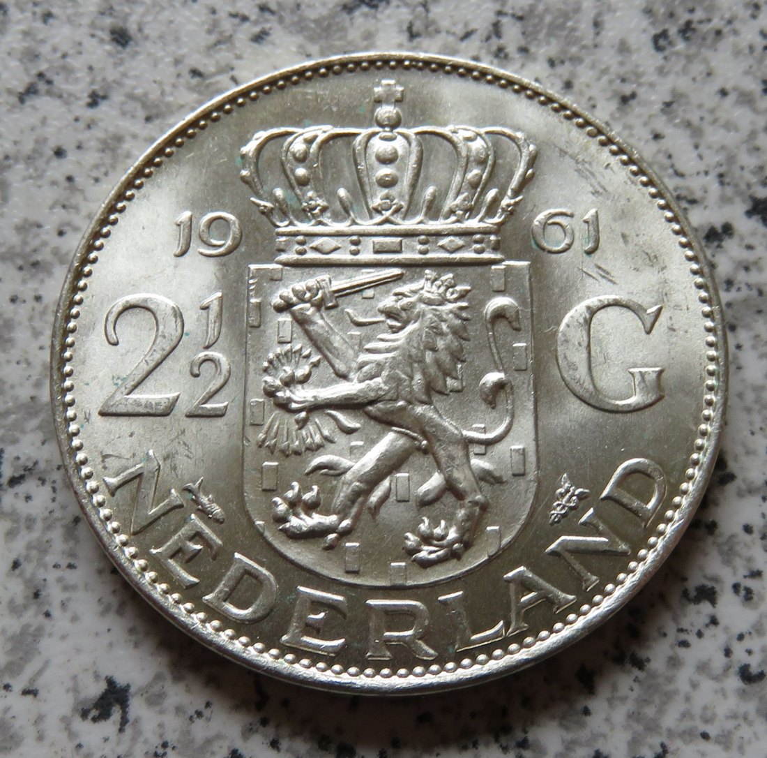  Niederlande 2,5 Gulden 1961 - Niederlande 2 1/2 Gulden 1961   