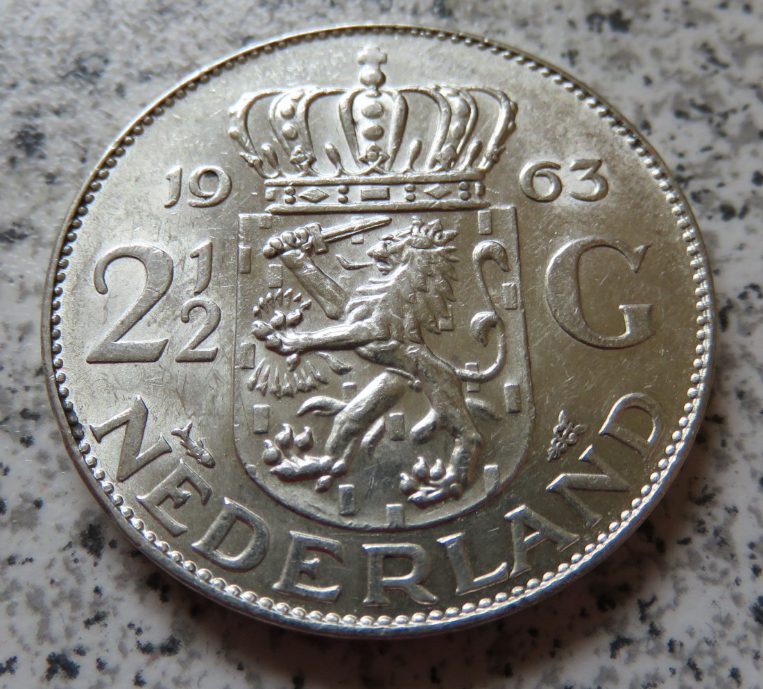  Niederlande 2,5 Gulden 1963 - Niederlande 2 1/2 Gulden 1963   