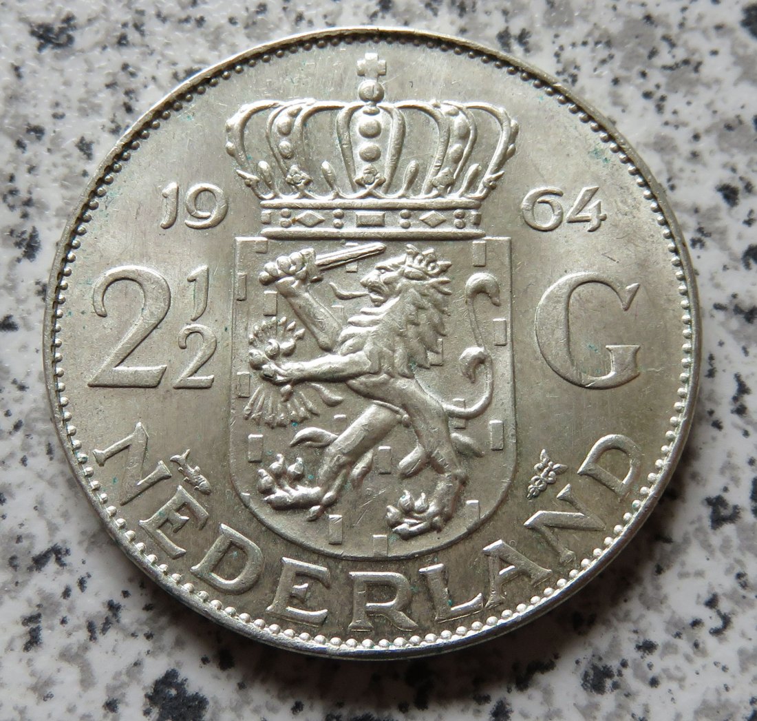  Niederlande 2,5 Gulden 1964 - Niederlande 2 1/2 Gulden 1964   