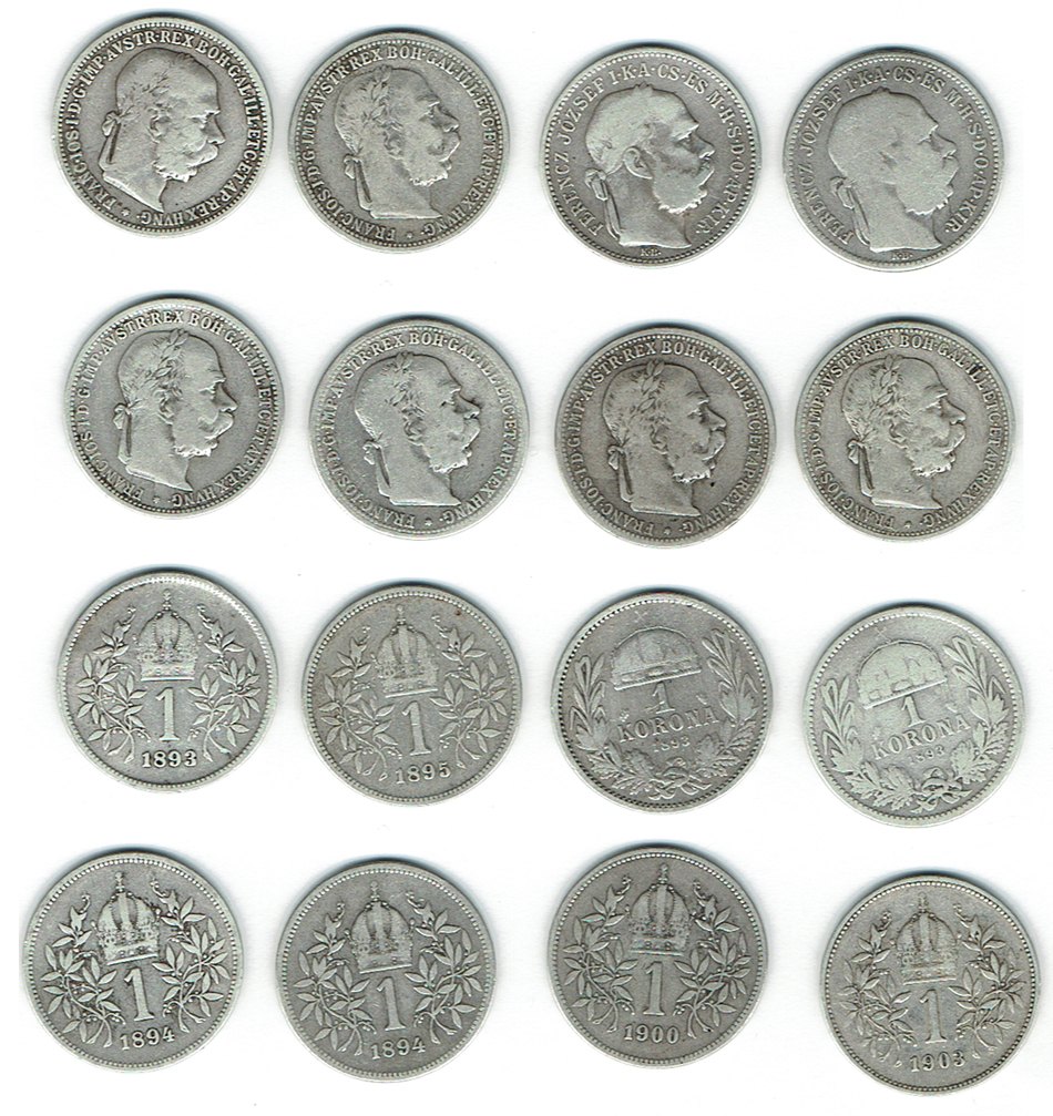  SZAIVERT KAISERREICH ÖSTERREICH FRANZ JOSEPH 1 KRONE WIEN KREMNITZ   