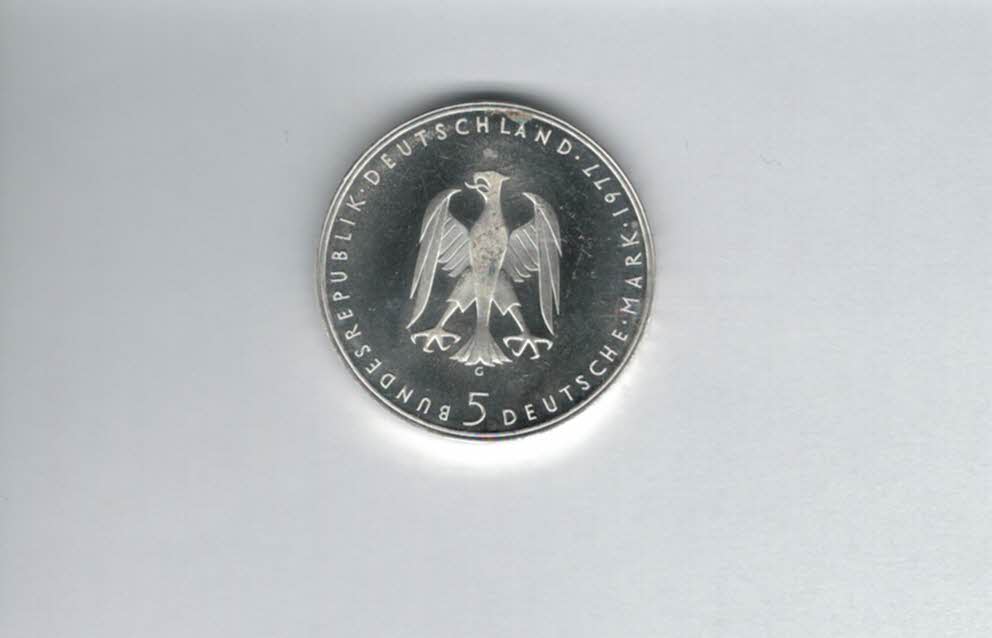  5 Mark 1977 G Heinrich von Kleist silber 7g fein BRD Deutschland Spittalgold9800 (4601/13   