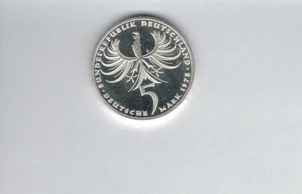  5 Mark 1978 F Balthasar Neumann silber 7g fein BRD Deutschland Spittalgold9800 (4601/15   