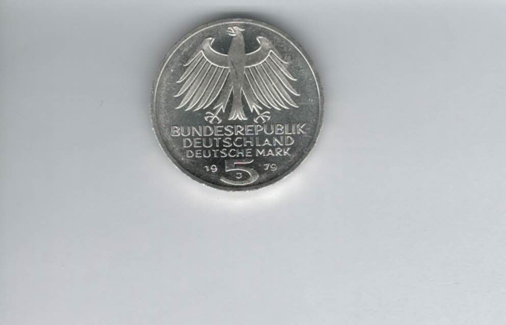  5 Mark 1979 J Archäologisches Institut silber 7g fein BRD Deutschland Spittalgold9800 (4601/16   