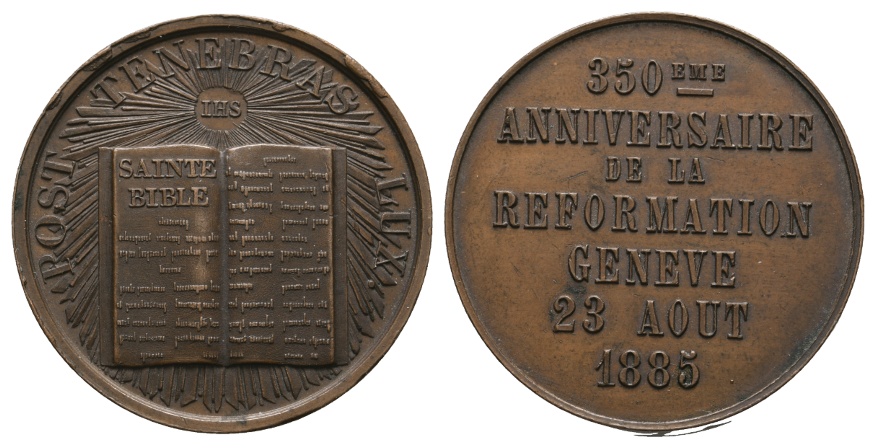  Reformation; Bronzemedaille 1835; 20,84 g, Ø 33,6 mm   