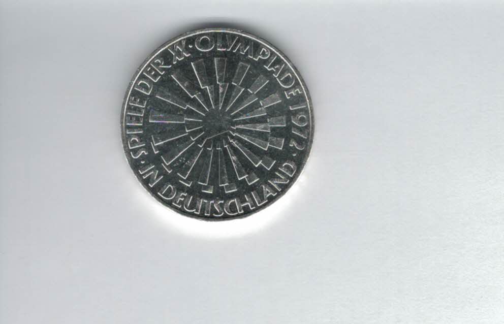  10 Mark 1972 D Strahlenspirale Deutschland 9,68g fein silbe BRD Deutschland Spittalgold9800 (04603/1   