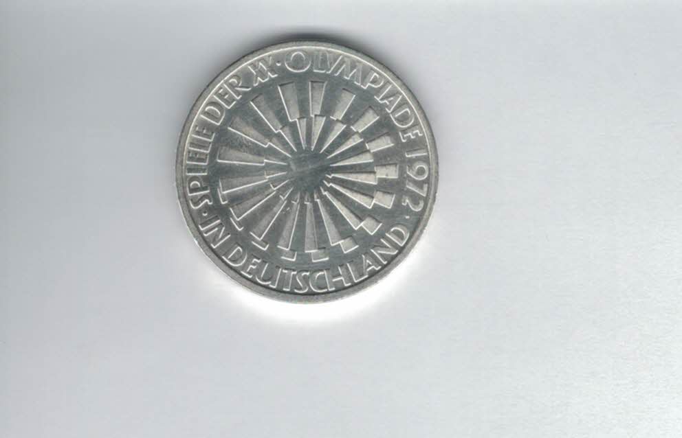  10 Mark 1972 F Strahlenspirale Deutschland 9,68g fein silbe BRD Deutschland Spittalgold9800 (04603/2   