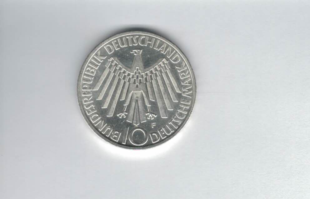  10 Mark 1972 F Strahlenspirale Deutschland 9,68g fein silbe BRD Deutschland Spittalgold9800 (04603/2   