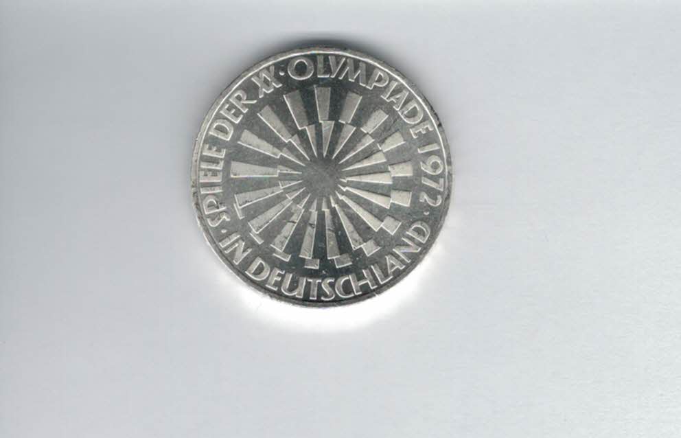  10 Mark 1972 G Strahlenspirale Deutschland 9,68g fein silbe BRD Deutschland Spittalgold9800 (04603/3   