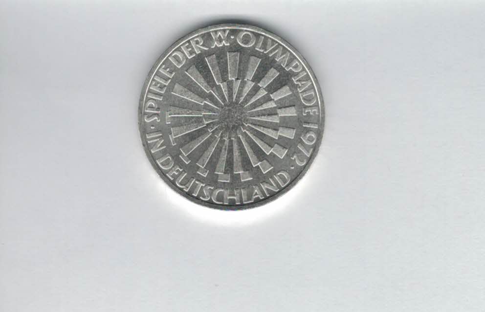  10 Mark 1972 J Strahlenspirale Deutschland 9,68g fein silbe BRD Deutschland Spittalgold9800 (04603/4   