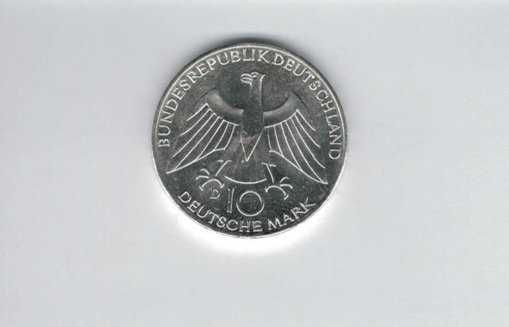  10 Mark 1972 D Verbindungssymbole 9,68g fein silber BRD Deutschland Spittalgold9800 (4603/9   