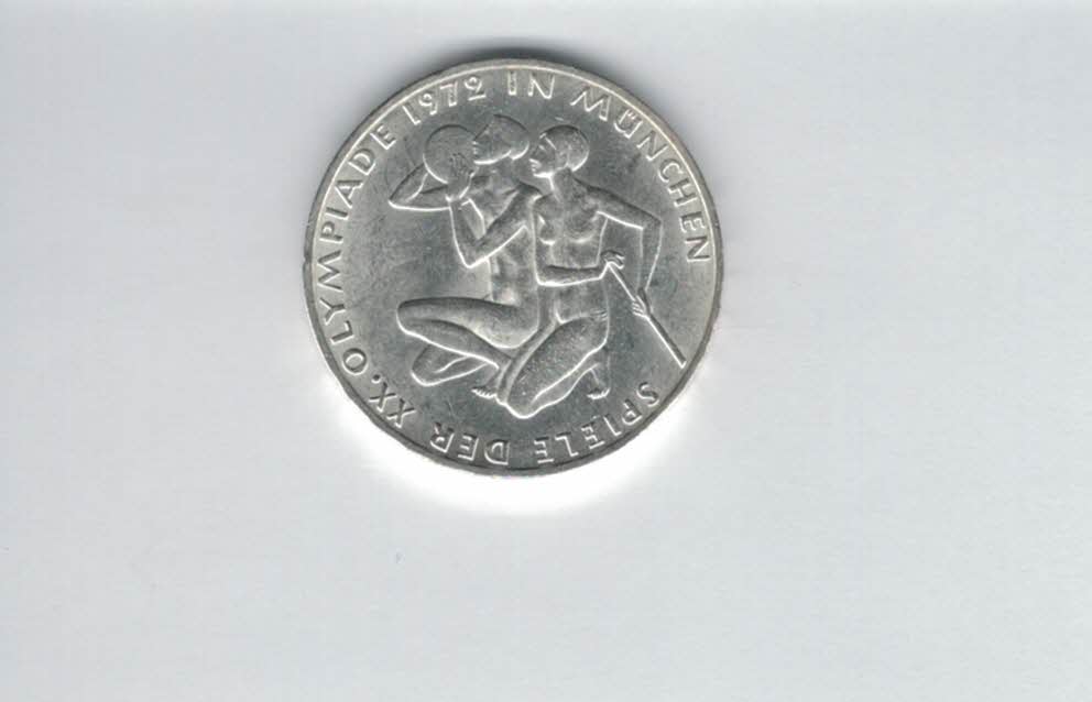  10 Mark 1972 J SportlerIn 9,68g fein silber BRD Deutschland Spittalgold9800 (4603/15   