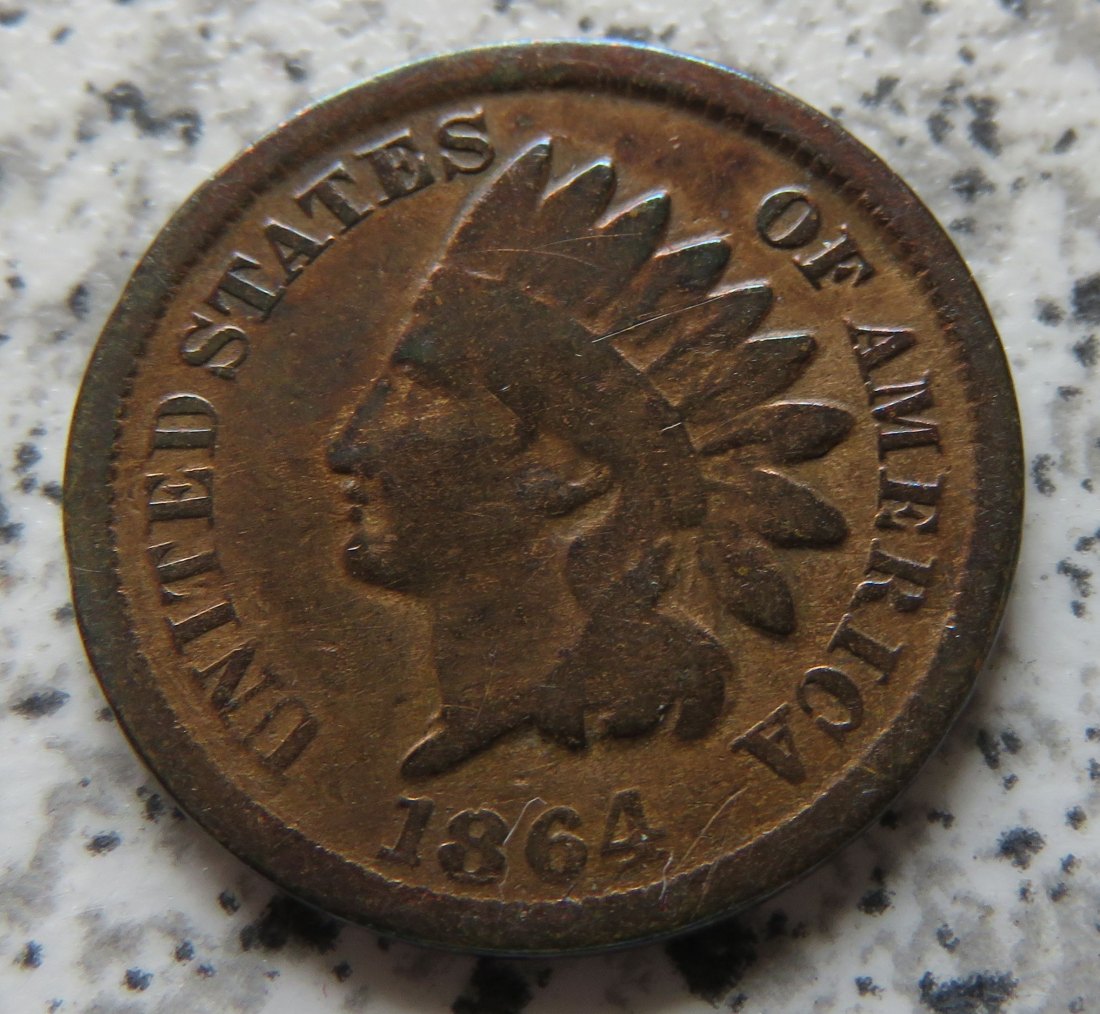  USA Indian Head Cent 1864 / USA 1 Cent 1864   
