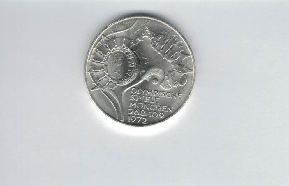  10 Mark 1972 D Stadion 9,68g fein silber BRD Deutschland Spittalgold9800 (4603/17   