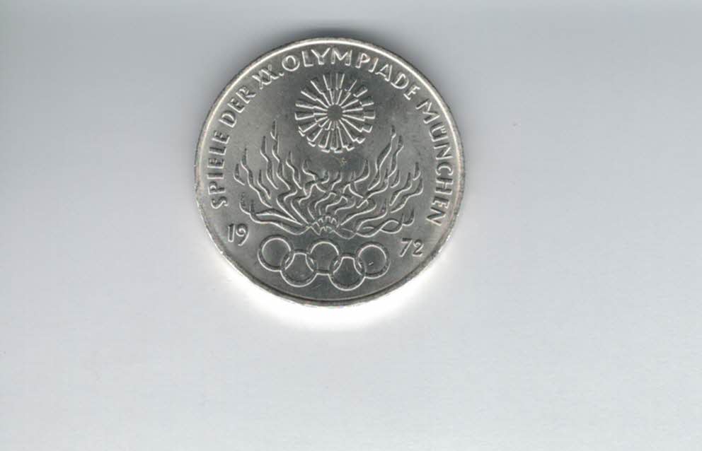  10 Mark 1972 D Flamme 9,68g fein silber BRD Deutschland Spittalgold9800 (4603/21   