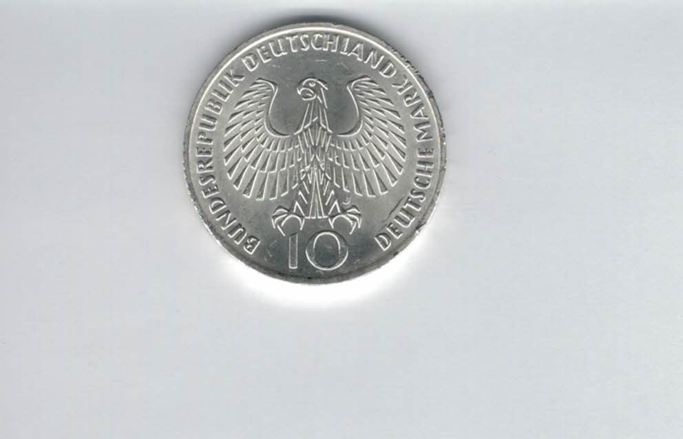  10 Mark 1972 J Flamme 9,68g fein silber BRD Deutschland Spittalgold9800 (4603/24   