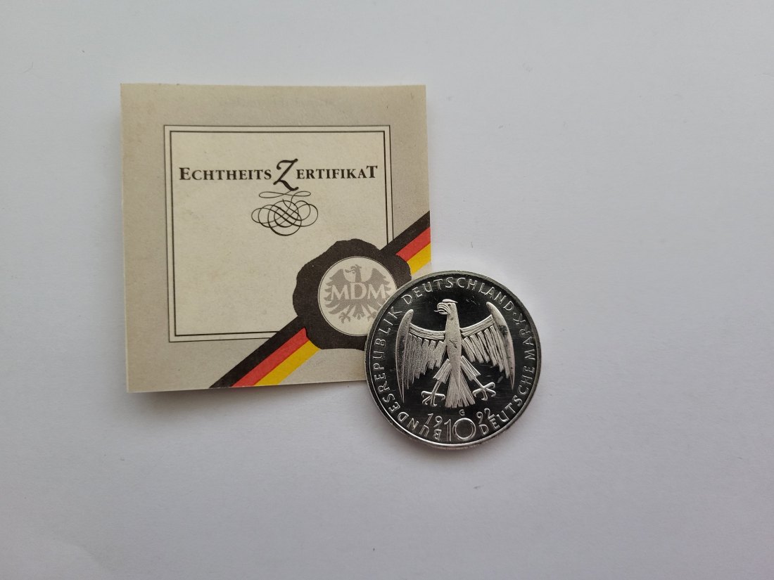  10 Mark 1992 G Käthe Kollwitz 9,68g fein silber BRD Deutschland Spittalgold9800 1975   