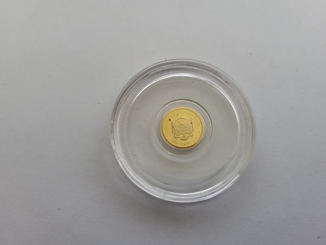  1000 Francs 2013 Piliocolobus Foai Goldmünze 0,5g 9999 Zentralafrika Spittalgold9800 (5525   