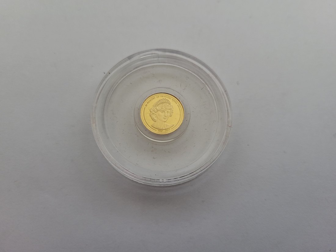  5 Dollar 2017 Diana Goldmünze 0,31g 9999 Cook Island Spittalgold9800 (5525   