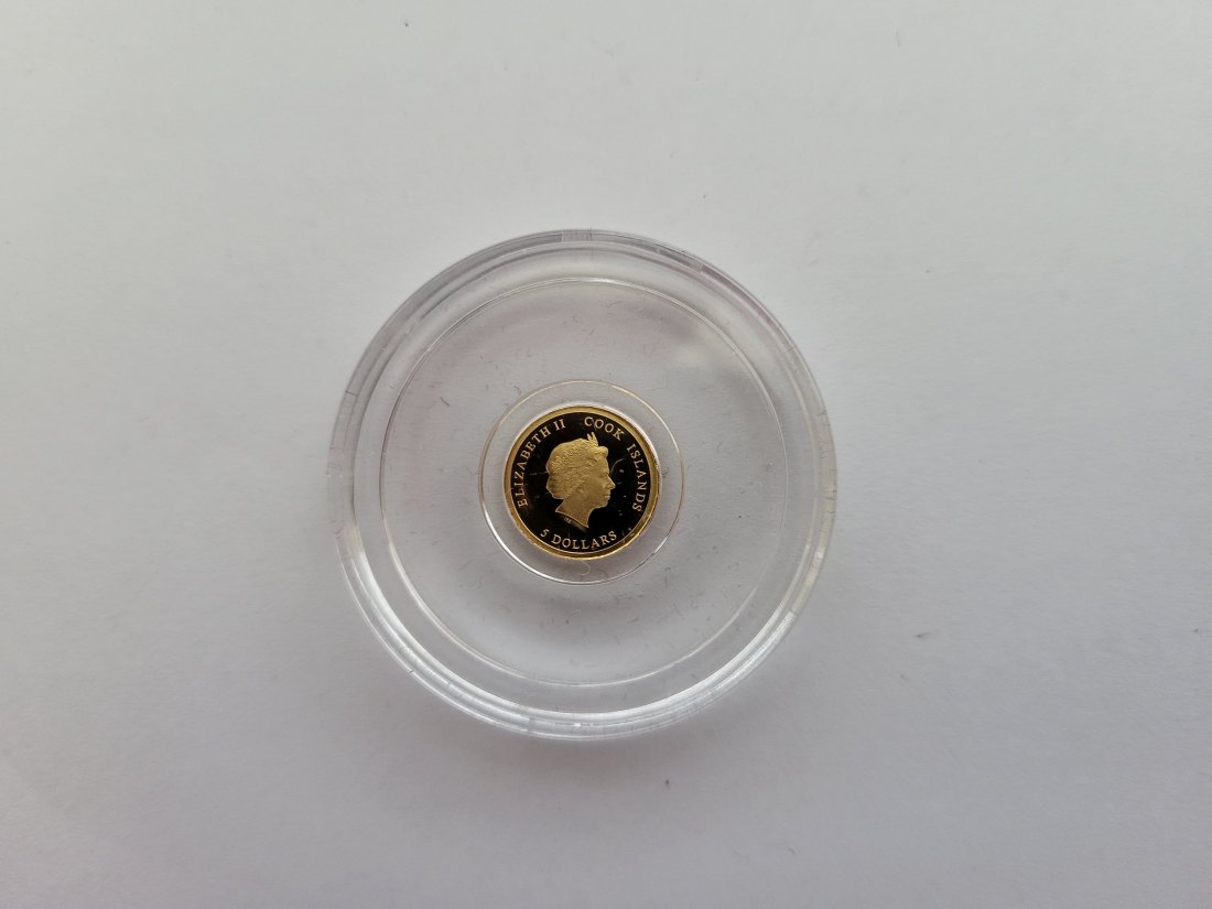  5 Dollar 2017 Diana Goldmünze 0,31g 9999 Cook Island Spittalgold9800 (5525   
