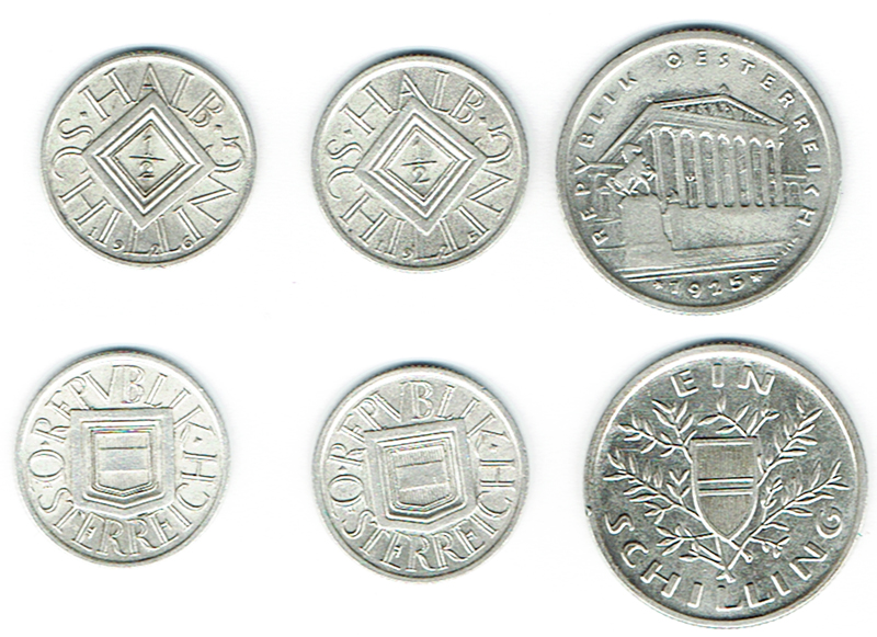  SZAIVERT 1. REPUBLIK ÖSTERREICH 1 SCHILLING  1925  AR PARLAMENT HALBSCHILLING AR   