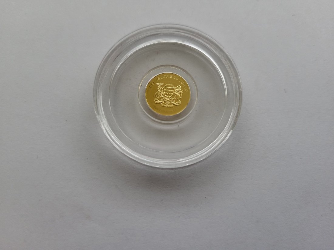  3000 Francs 2016 Moai Goldmünze 0,5g 9999 Tchad Spittalgold9800 (5525   