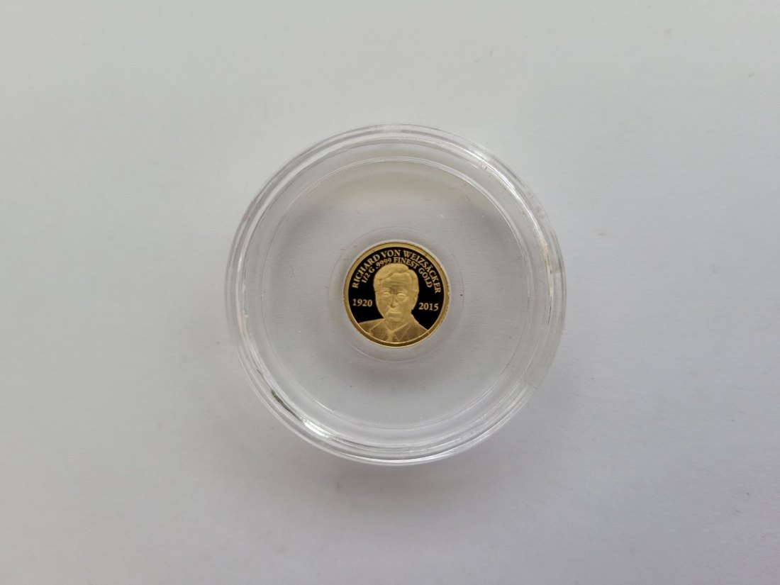  10 Dollar 2015 Richard v. Weizsäcker Goldmünze 0,5g 9999 Solomon Island Spittalgold9800 (5525   