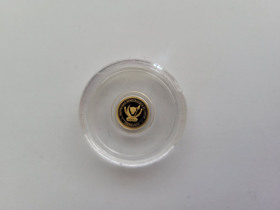  100 Francs 2015 Big five Löwe Goldmünze 0,5g 9999 Kongo Spittalgold9800 (5525   