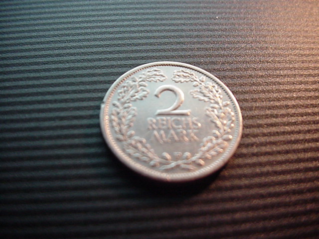  Weimar 2 Reichsmark 1926 F   