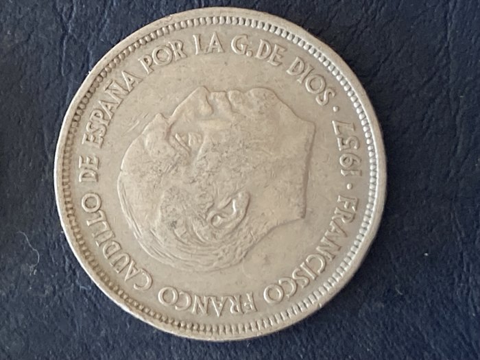  Münze Münzen Umlaufmünze Spanien 25 Pesetas 1957 im Stern 59   